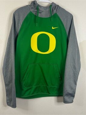 Nike Oregon Ducks Thermal Fit Pullover Hoodie NWOT Sz Med Men’s Gray Sleeves